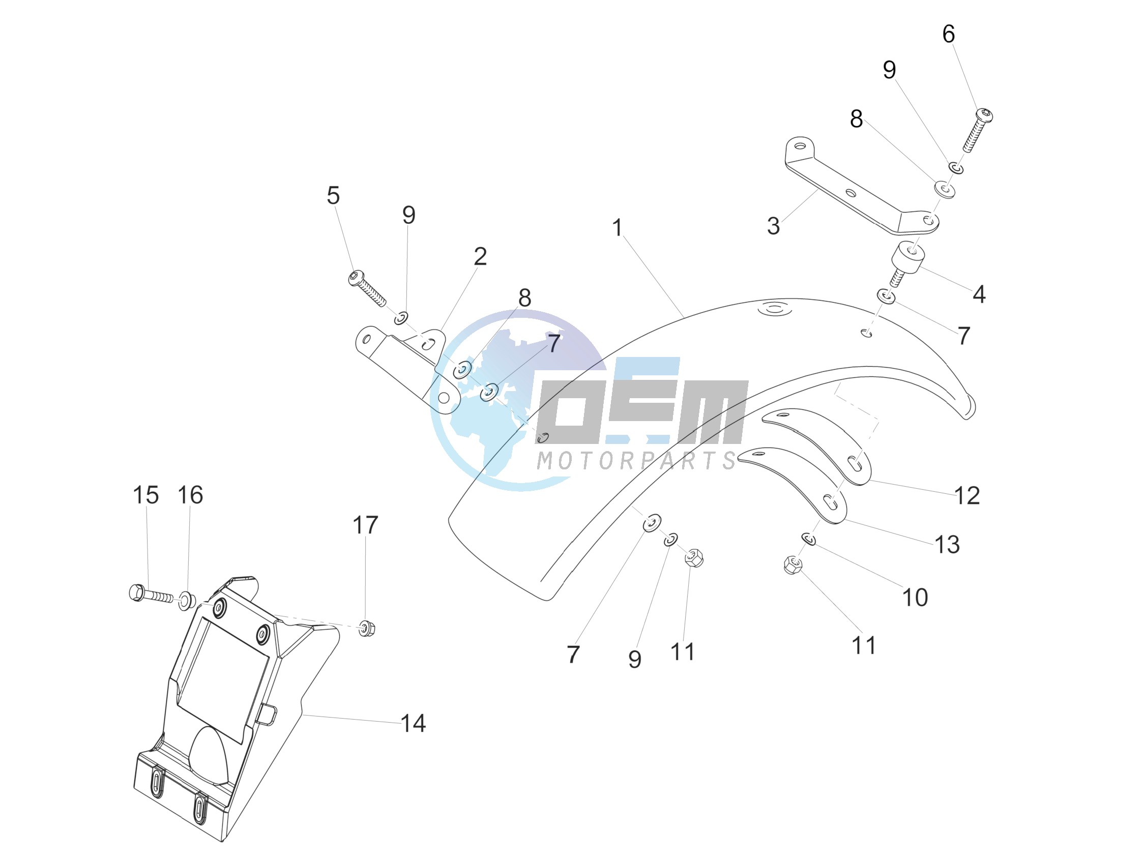 Rear body I- Mudguard