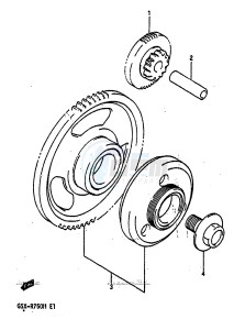 GSX-R750 (E2) drawing STARTER CLUTCH