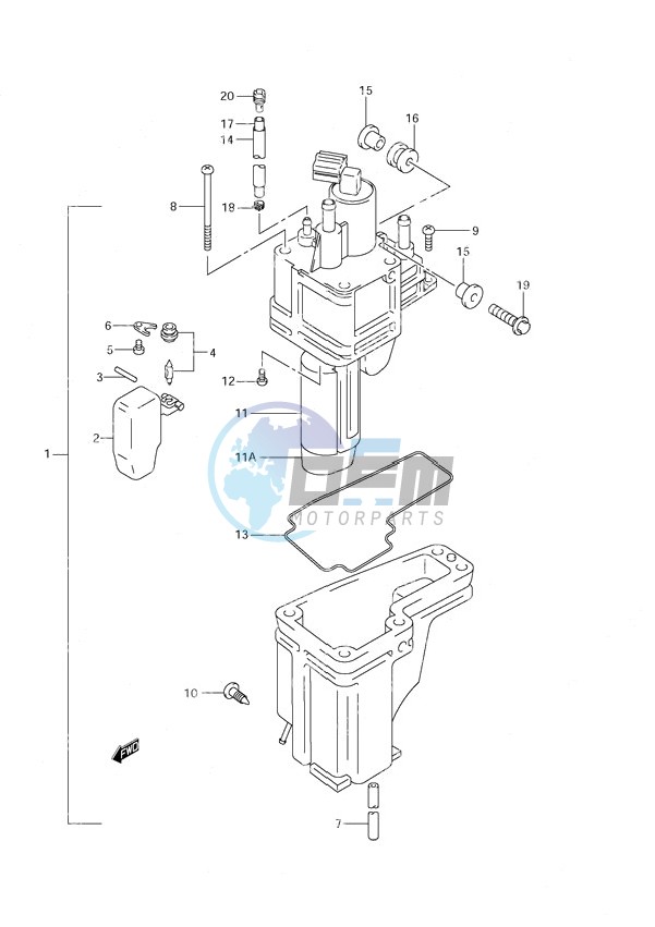 Fuel Vapor Separator (S/N 971001 to 971543)