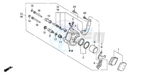 TRX400EX SPORTRAX 400EX drawing FRONT BRAKE CALIPER