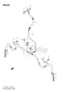 LT-F400 (P24) drawing FRONT BRAKE HOSE