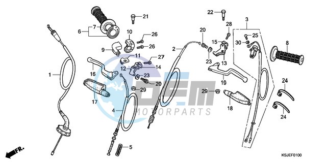 HANDLE LEVER/CABLE