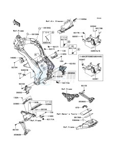 Z1000_ABS ZR1000ECFA FR XX (EU ME A(FRICA) drawing Frame Fittings