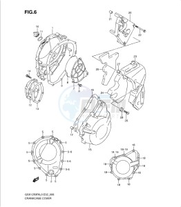 GSX1250 FA drawing CRANKCASE COVER