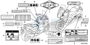 NC700DC Integra E drawing CAUTION LABEL