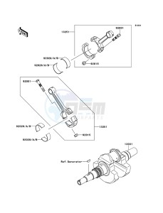 BRUTE FORCE 650 4x4i KVF650FEF EU GB drawing Crankshaft