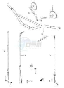 TS185ER (E1) drawing HANDLEBAR (TS185ERT ERW E24)