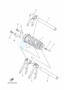 TRACER 900 MTT850 (B5CF) drawing SHIFT CAM & FORK