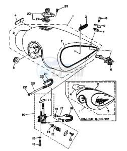 XV VIRAGO 750 drawing FUEL TANK