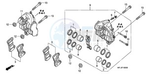 CBR1000RR9 France - (F / CMF MME TRI) drawing FRONT BRAKE CALIPER