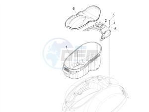 GTV 300 HPE SEI GIORNI IE E4 ABS (APAC) drawing Helmet housing - Undersaddle