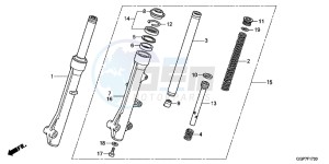 NSC50E Vision 50 - NSC50E UK - (E) drawing FRONT FORK