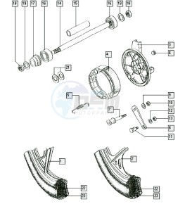 LUXE_25_Y-K2 50 Y-K2 drawing Front wheel-alu