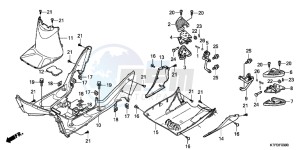 SH125B drawing FLOOR PANEL/ PILLION STEP