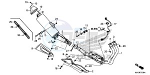 CBR500RAF CBR500R UK - (E) drawing EXHAUST MUFFLER