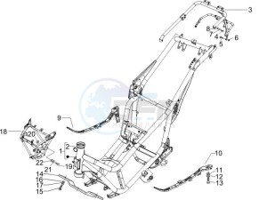 X9 125 Evolution potenziato (UK) drawing Frame bodywork