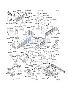 MULE 3010 TRANS 4x4 DIESEL KAF950E8F EU drawing Frame Fittings