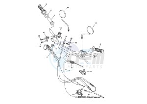 TW 125 drawing STEERING HANDLE -CABLE