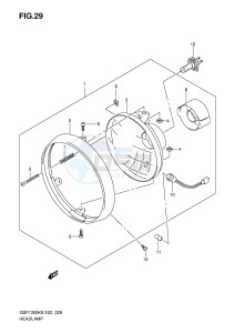 GSF1200 (E2) Bandit drawing HEADLAMP (GSF1200K6 AK6)