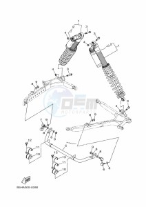 YXZ1000ET YXZ10YEXK (B5HA) drawing REAR SUSPENSION