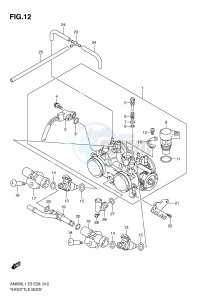 AN650 (E3-E28) Burgman drawing THROTTLE BODY (AN650L1 E3)