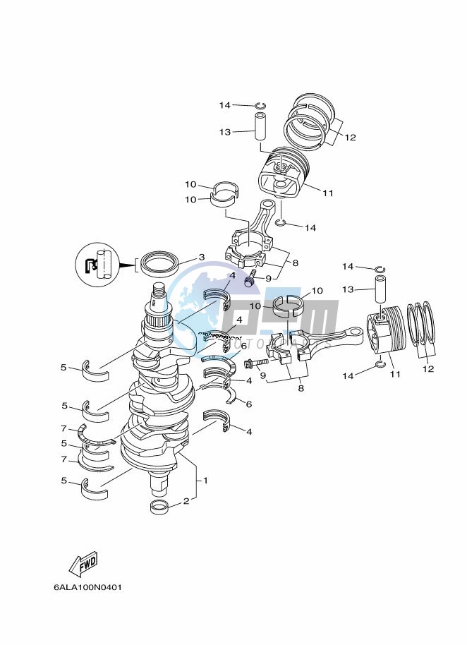 CRANKSHAFT--PISTON