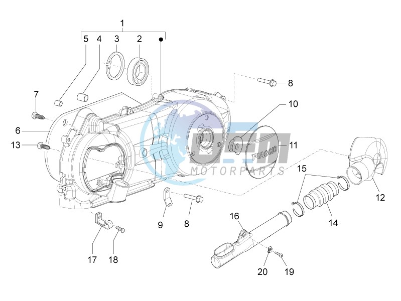 Crankcase cover - Crankcase cooling