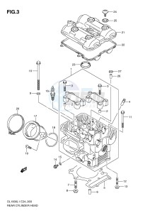 DL1000 (E24) V-Strom drawing REAR CYLINDER HEAD