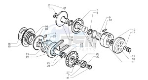 Ark LC Blue-Pearl white -Matt Black 50 drawing Driving pulley - Driven Pulley