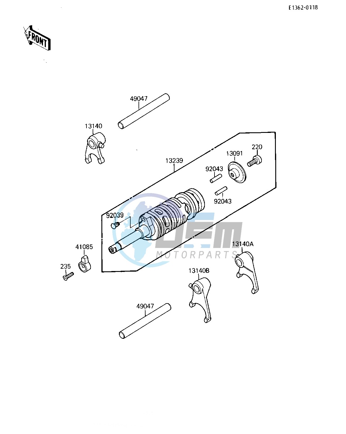 GEAR CHANGE DRUM_SHIFT FORK-- S- -