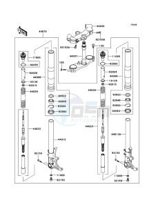 NINJA ZX-12R ZX1200B6F FR GB XX (EU ME A(FRICA) drawing Front Fork