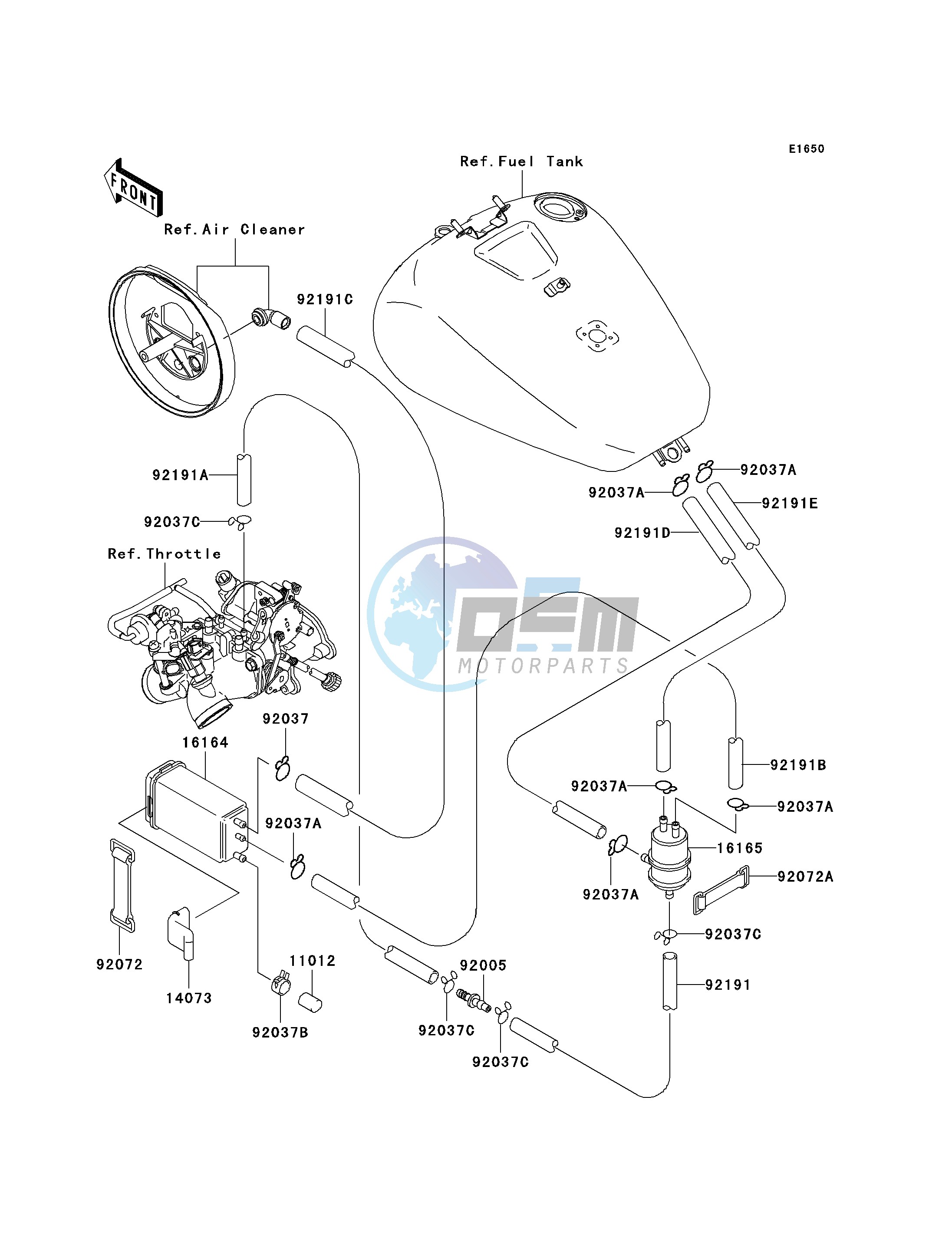 FUEL EVAPORATIVE SYSTEM-- CA- -