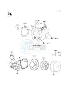 KX 500 E (E15-E16) drawing AIR CLEANER