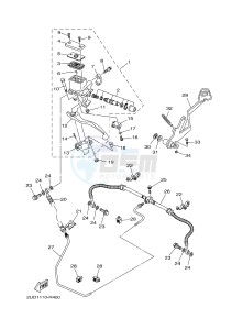 YFM700FWAD YFM70GPSH GRIZZLY 700 EPS SPECIAL EDITION (2UDM) drawing REAR MASTER CYLINDER