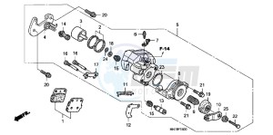 TRX400XD TRX400XD Australia - (U) drawing REAR BRAKE CALIPER