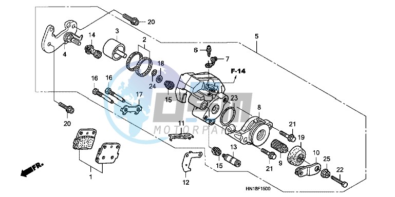 REAR BRAKE CALIPER