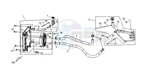 QUAD RAIDER 600 LE CHASSIS LONG drawing RADIATOR