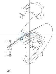 GSX1200 (E4) drawing SEAT TAIL COVER