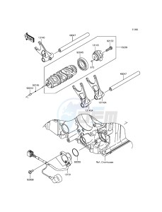 1400GTR ABS ZG1400EGF FR GB XX (EU ME A(FRICA) drawing Gear Change Drum/Shift Fork(s)