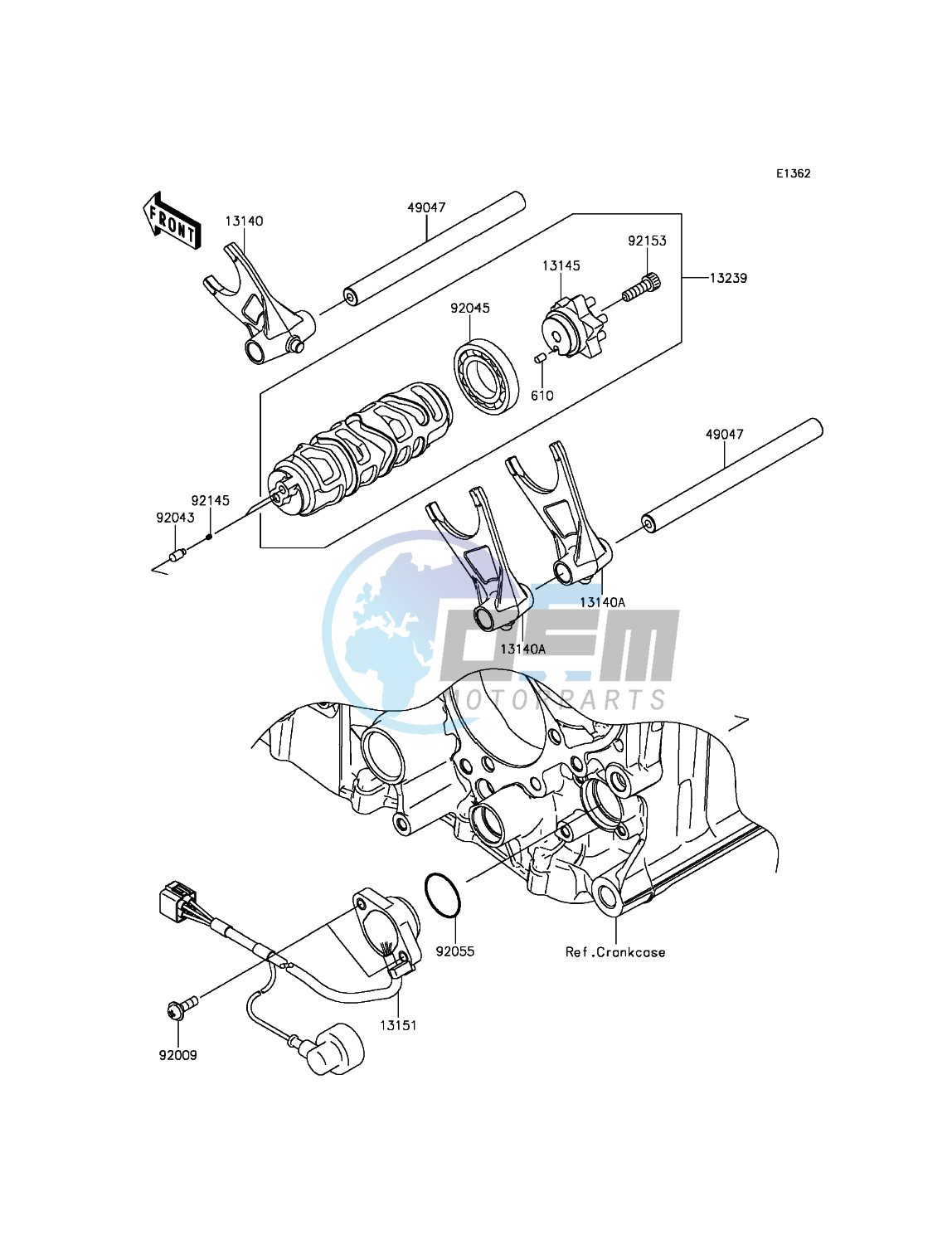 Gear Change Drum/Shift Fork(s)