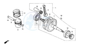 CG125 drawing CRANKSHAFT/PISTON (1)