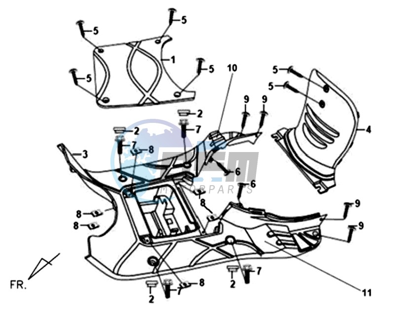 FOOTREST / LOWER COWLING