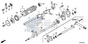 TRX420TE1E TRX420 ED drawing GEARSHIFT FORK (TRX420FE1/FM1/FM2/TE1/TM1)