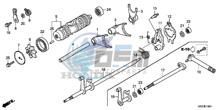 GEARSHIFT FORK (TRX420FE1/FM1/FM2/TE1/TM1)