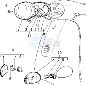 ET4 125 drawing Head light