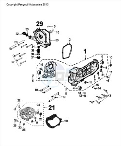 DJANGO 50 4T SPORT drawing CRANKCASE