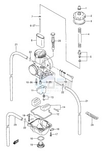 RMX250 (E1) drawing CARBURETOR (MODEL S T)