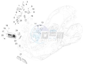 GTS 150 4T 3V IE ABS E4 (EMEA) drawing Voltage Regulators - Electronic Control Units (ecu) - H.T. Coil