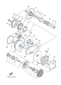 YXR700F YXR7FSPD RHINO 700 SPORTS EDITION (1RBM 1RBN 1RBP) drawing CLUTCH