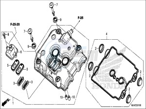 CBR500RAH CBR500R ED drawing CYLINDER HEAD COVER